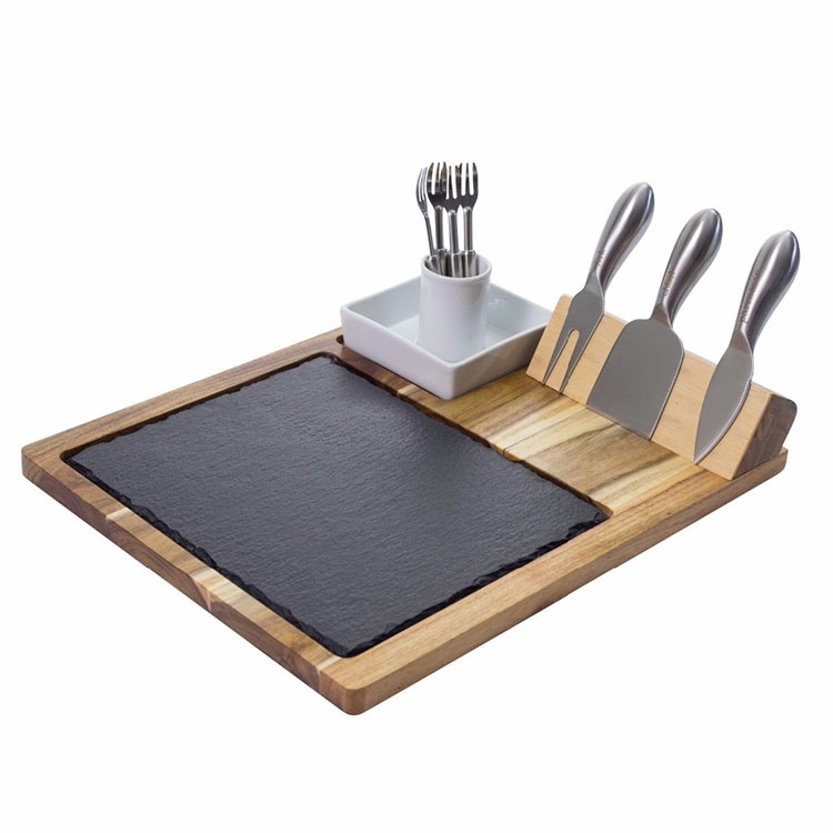 New Trend Natural Wooden Slate Cheese Board