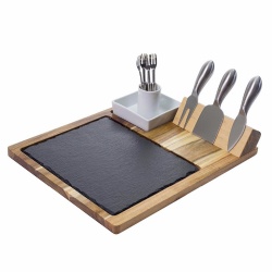 New Trend Natural Wooden Slate Cheese Board