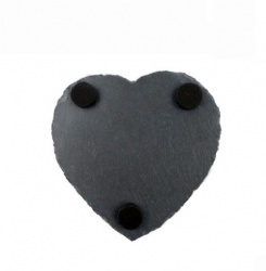Heart shape slate coasters 4PK