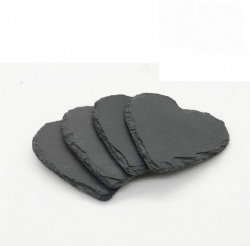Heart shape slate coasters 4PK