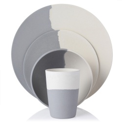 Eco friendly italian style western dinnerware bamboo fiber cup set