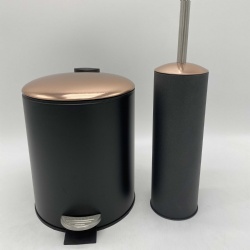 Dustbin with toilet brush