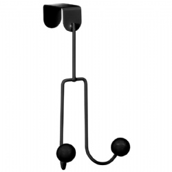 Twin Overdoor Hooks - Black