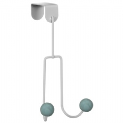 Twin Overdoor Hooks - Silver & Blue