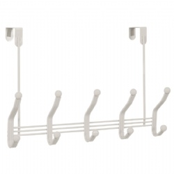 Heavy Duty Ball Overdoor Hooks - White