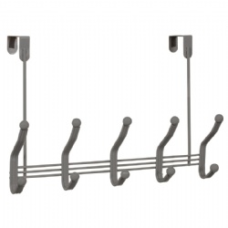 Heavy Duty Ball Overdoor Hooks - Grey