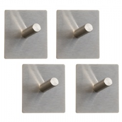 Metal Adhesive Hooks 4pk - Square