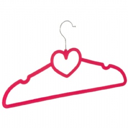 Novelty Velvet Hangers - Pink Heart