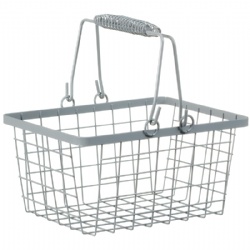 Shopping Storage Basket - Grey