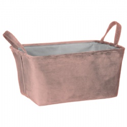 Velvet Storage Basket - Blush