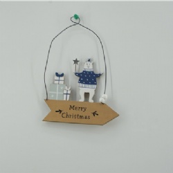 Wooden Xmas hanging decoration