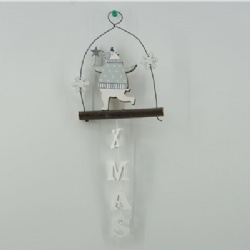 Wooden Xmas hanging decoration