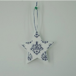 Xmas wooden hanging star decoration