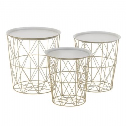 Basket tea table set of 3