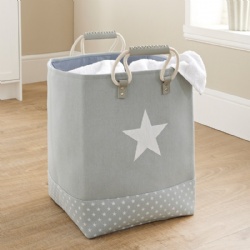 Soft Laundry Bag with Rope Handle - Grey 45 x 34cm (Approx.)