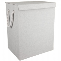 Foldable Laundry Basket - Grey  40 x 30 x 50cm (Approx.)