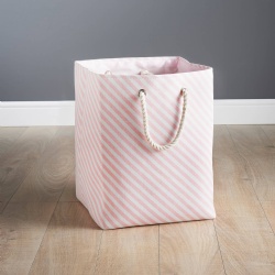 Striped Laundry Bag - Blush