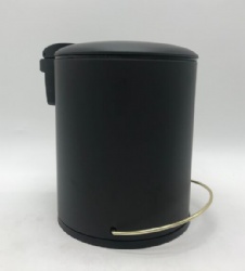 Round pedal dustbin 5L  NEW-black