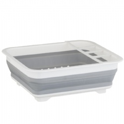 ollapsible Dish Drainer - Grey & White