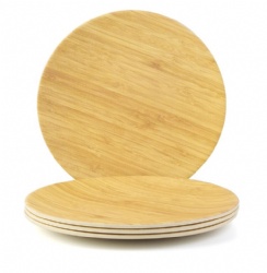 BPA-free food safe bamboo fiber dinnerware round plates set