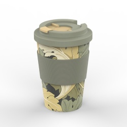 Children Tableware Eco Friendly Reusable Bamboo Fiber Coffee Cup With Lid