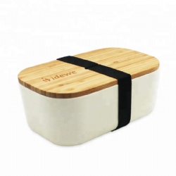 Convenient Bamboo fiber lunchbox with belt